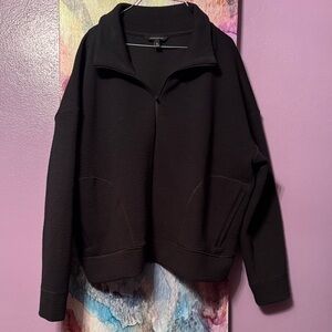 Banana Republic Black Knit zipper Jacket 🧥 size xl